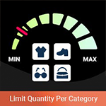 Magento 2 limit quantity per category